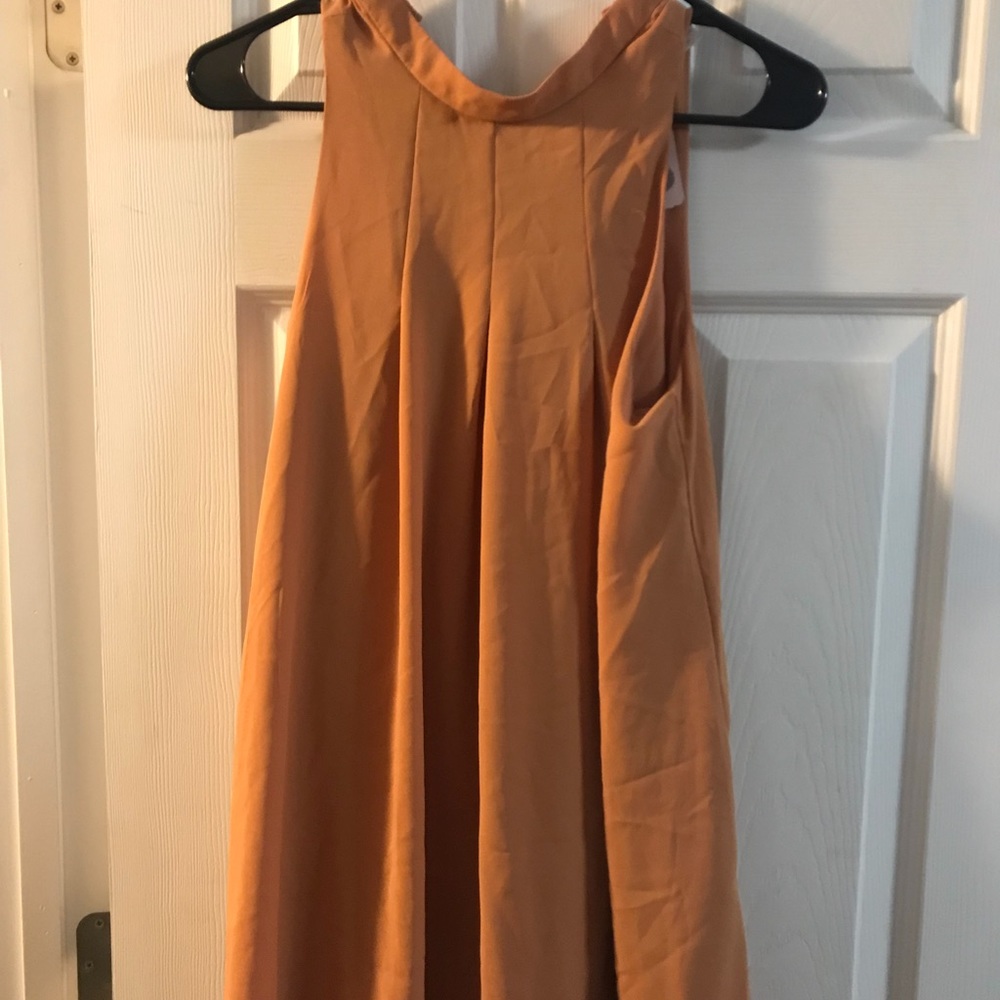 simple peach dress